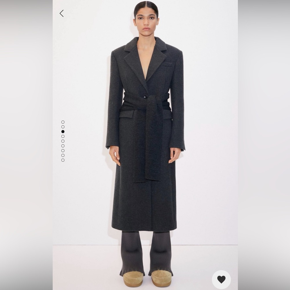 Mango Gray Italian Wool Coat